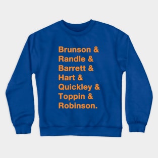 2022-2023 Knicks Orange Crewneck Sweatshirt